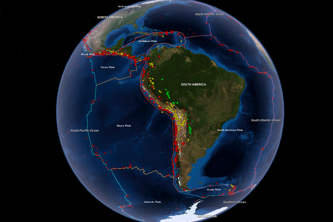 Layered Earth Geology Earthquakes and Faults Simulation