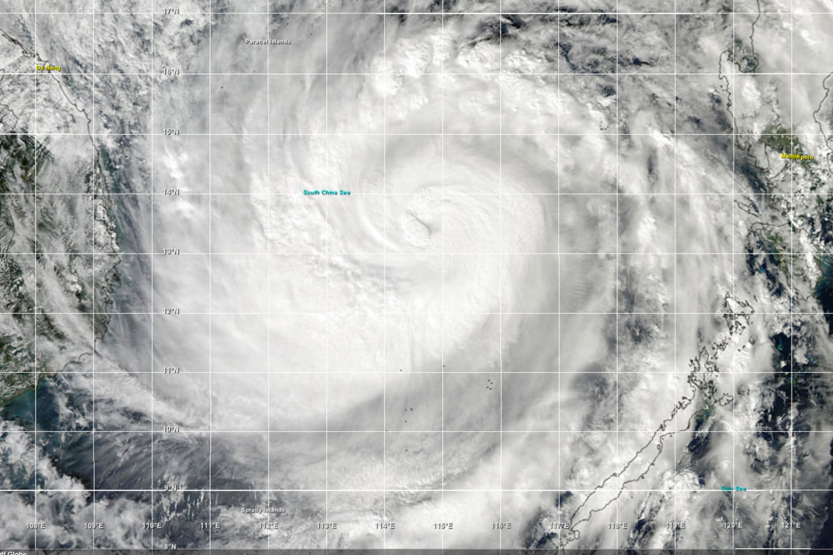 Layered Earth Meteorology Super Typhoon Haiyan Simulation
